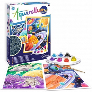 Акварельная раскраска фосфоресцентная – Космос, с красками и палитрой (SentoSpherE, 6413k)